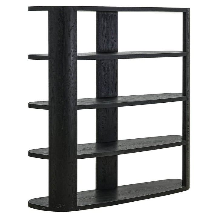 Richmond Interiors Navarino Black Oak Wood Display Unit