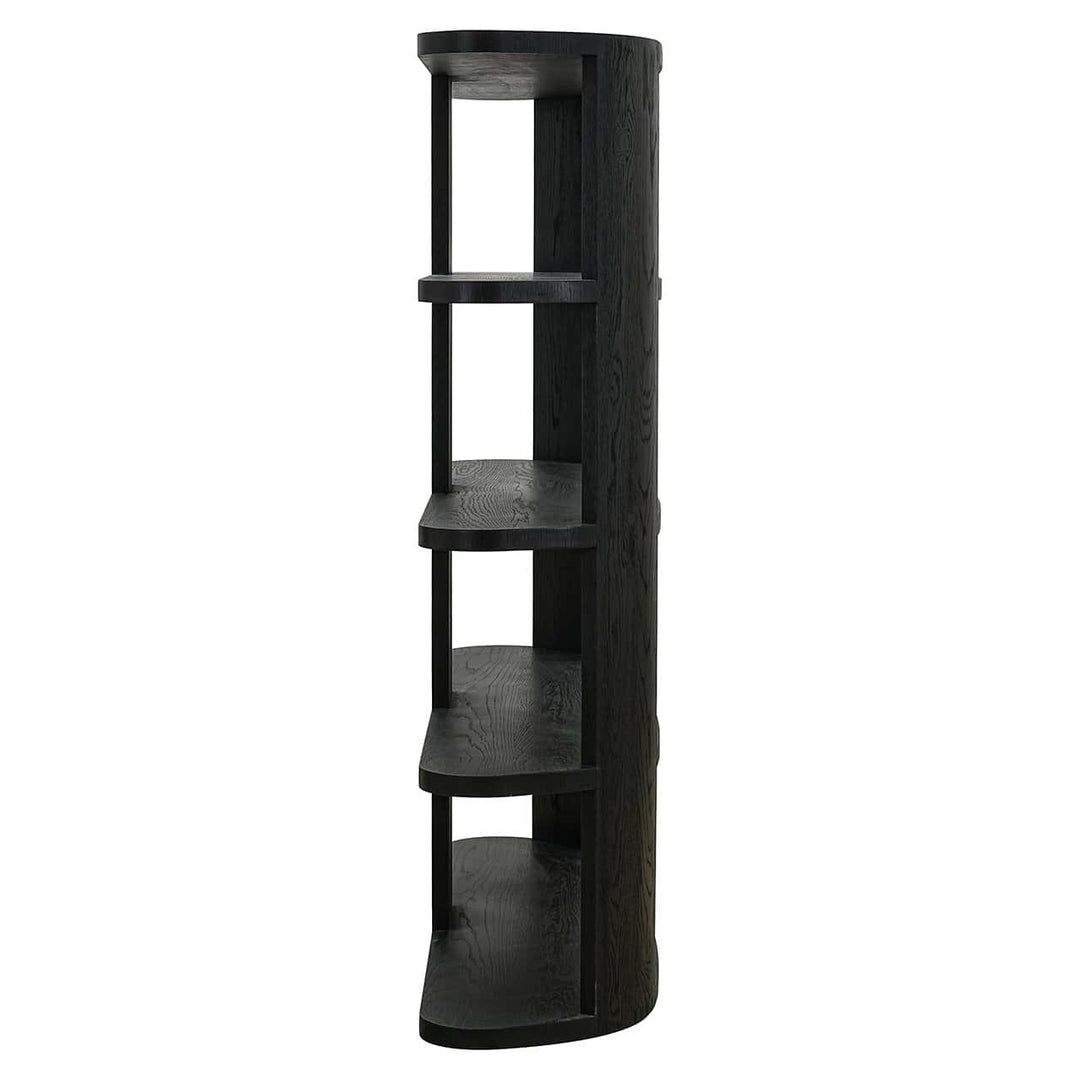 Richmond Interiors Navarino Black Oak Wood Display Unit