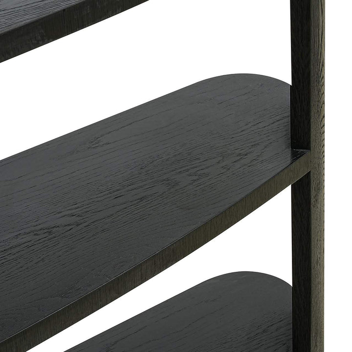 Richmond Interiors Navarino Black Oak Wood Display Unit