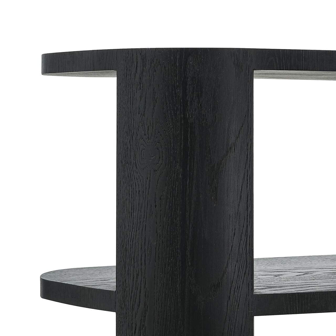 Richmond Interiors Navarino Black Oak Wood Display Unit