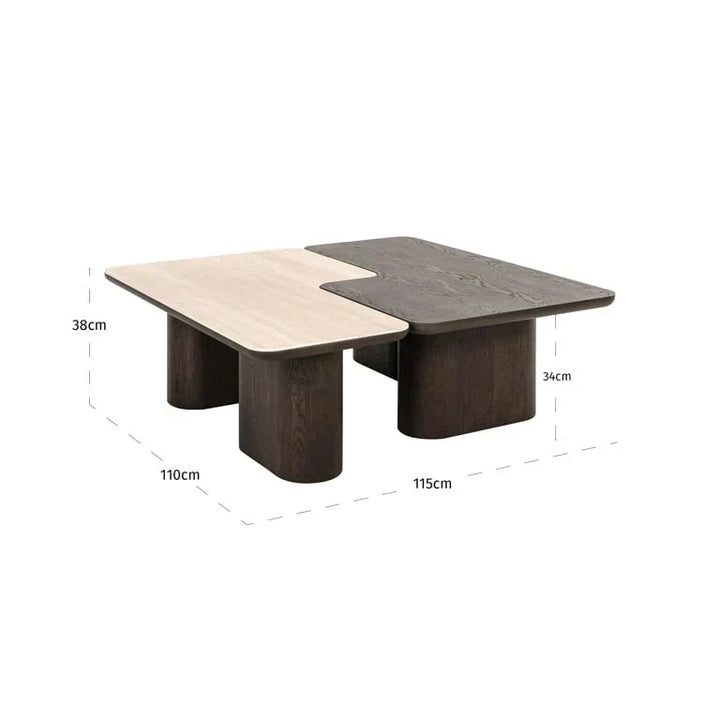 Richmond Interiors Coffee Table Nando Set Of 2 (Brown)