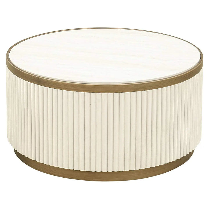 Richmond Interiors Tivoli White Nest Of Circular Coffee Tables Set of 2