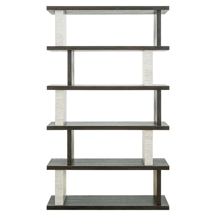 Richmond Interiors Waldorf Brown Oak Wood & Stone Display Unit