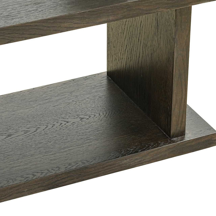 Richmond Interiors Waldorf Brown Oak Wood & Stone Display Unit