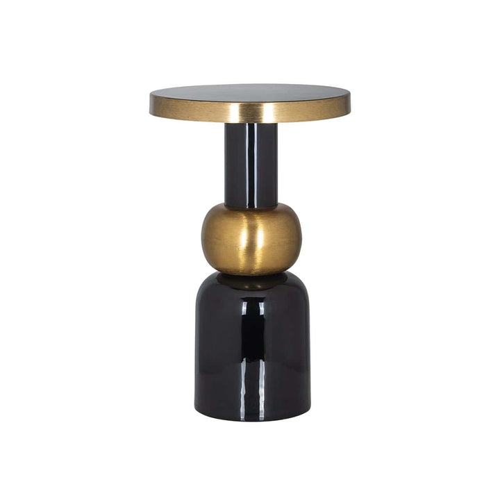 Richmond Interiors Mose Black & Gold Side Table | Medium