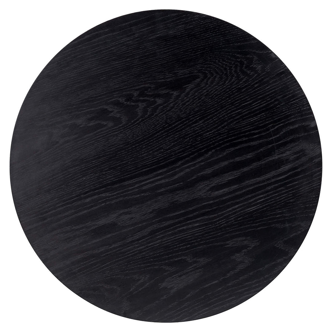 Richmond Interiors Jazz Black Wood Round Coffee Table Nest | Set of 2