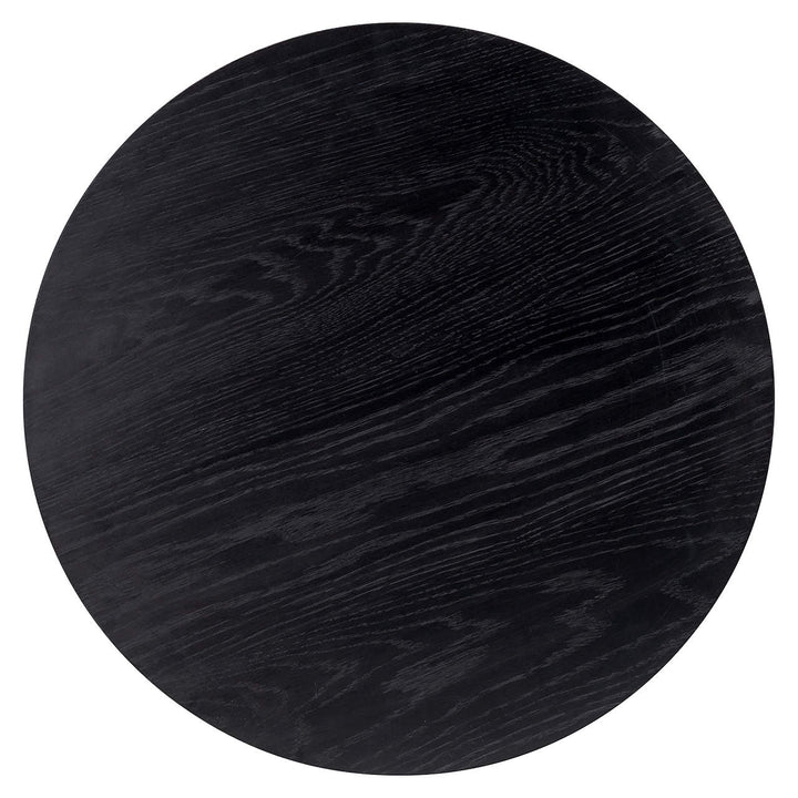 Richmond Interiors Jazz Black Wood Round Coffee Table Nest | Set of 2