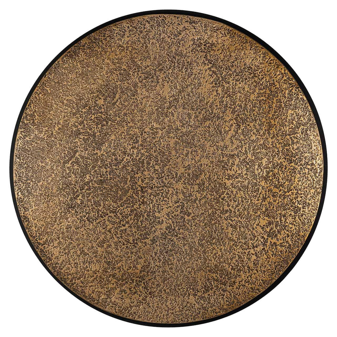 Richmond Interiors Derby Brushed Gold Round Coffee Table Nest | Set of 2