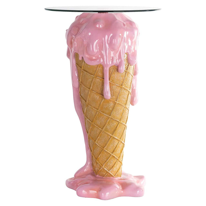 Richmond Interiors Art Deco Melting Pink Ice Cream Side Table