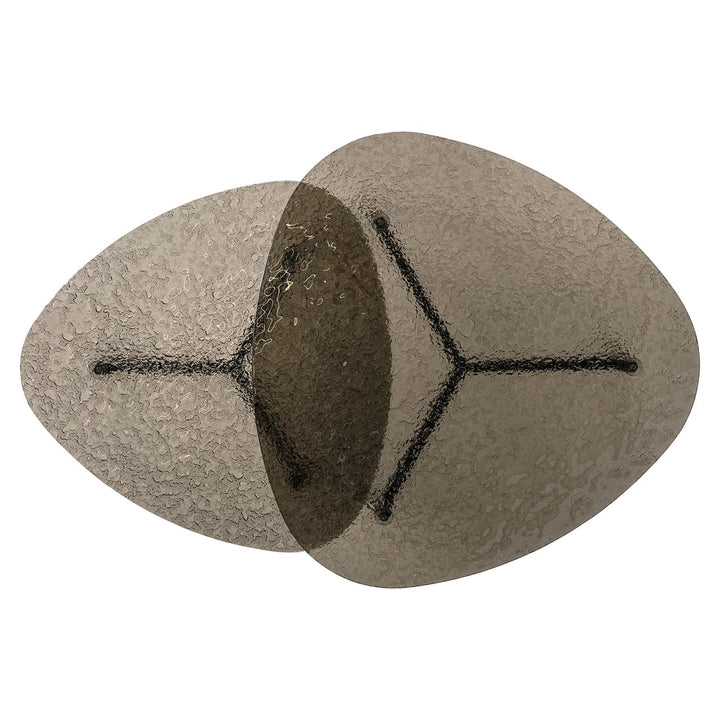 Richmond Interiors Riley Plectrum Smoked Glass Coffee Table Nest | Set of 2