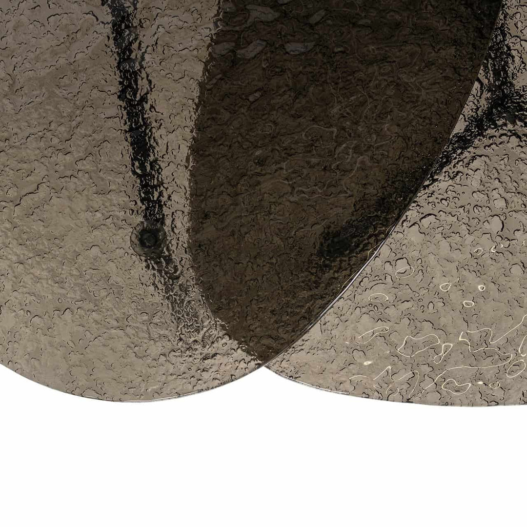 Richmond Interiors Riley Plectrum Smoked Glass Coffee Table Nest | Set of 2