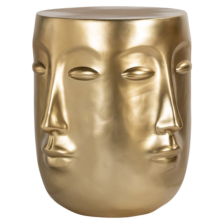 Richmond Interiors Christy Gold Face Round Side Table
