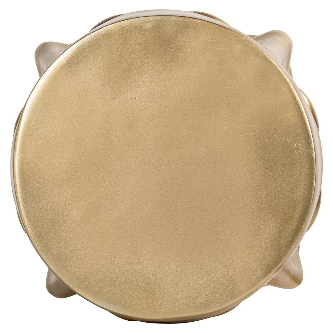 Richmond Interiors Christy Gold Face Round Side Table