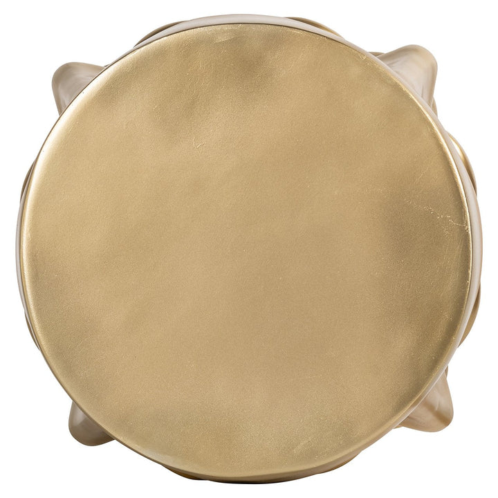 Richmond Interiors Christy Gold Face Round Side Table