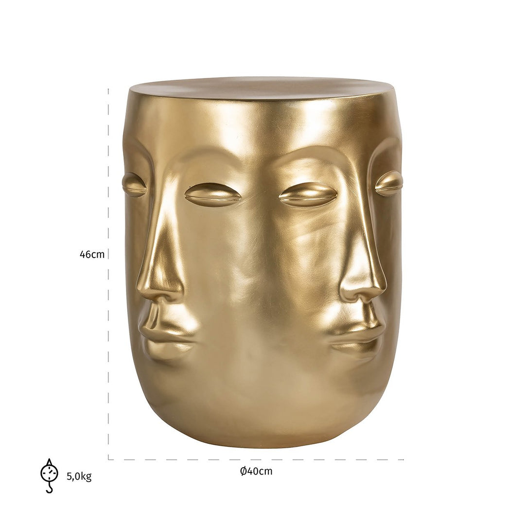 Richmond Interiors Christy Gold Face Round Side Table