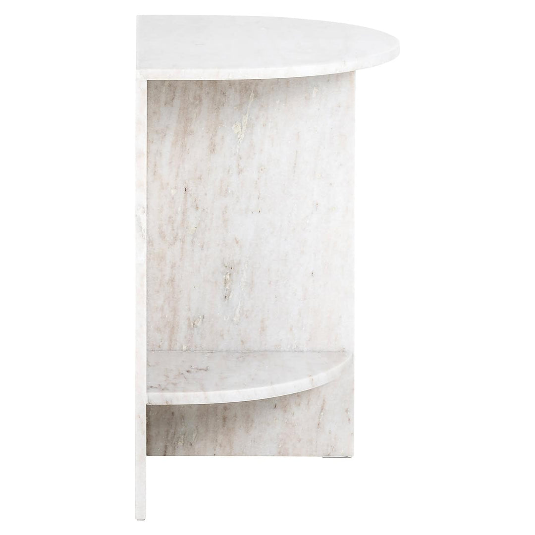 Richmond Interiors Lansky White Rajasthan Marble Side Table