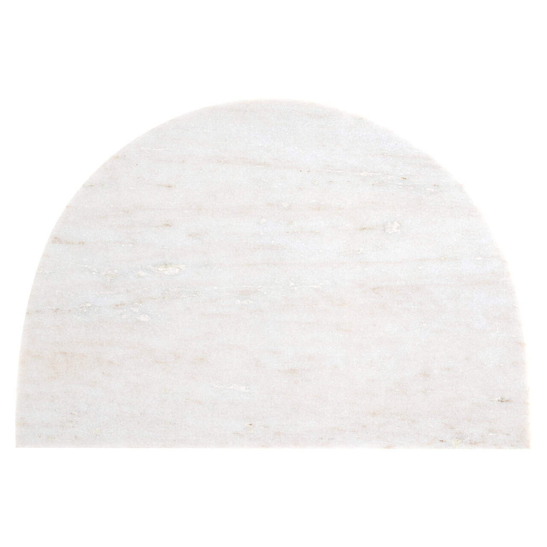Richmond Interiors Lansky White Rajasthan Marble Side Table