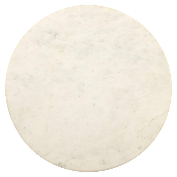 Richmond Interiors Barbara Black Glass & Gold Round Side Table