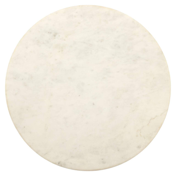 Richmond Interiors Barbara Orange Glass & Gold Round Side Table