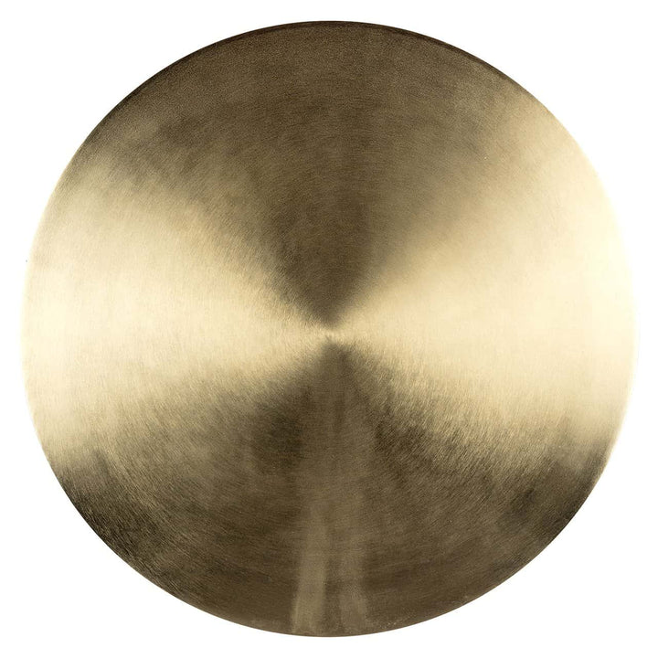 Richmond Interiors Dalina Olive Green Glass & Brushed Gold Round Side Table