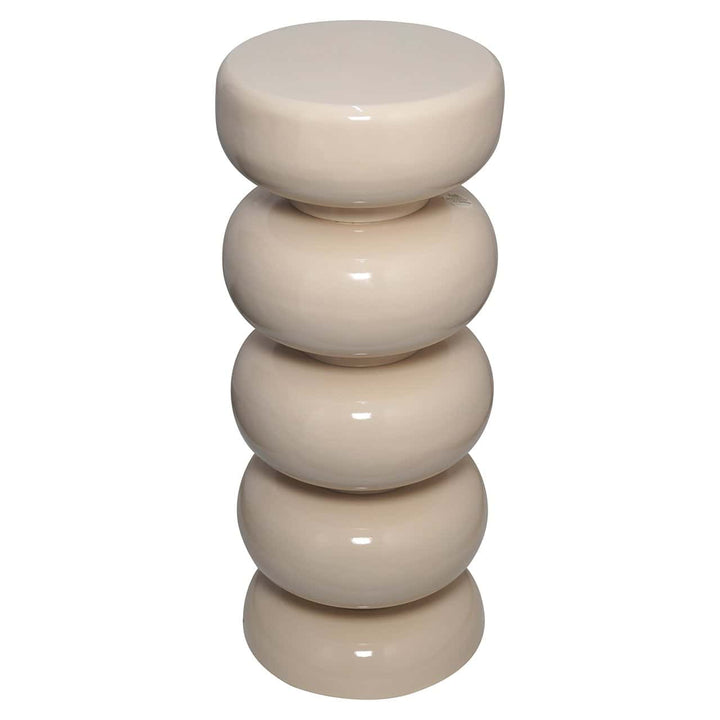 Richmond Interiors Jari Ripple Beige Column Side Table
