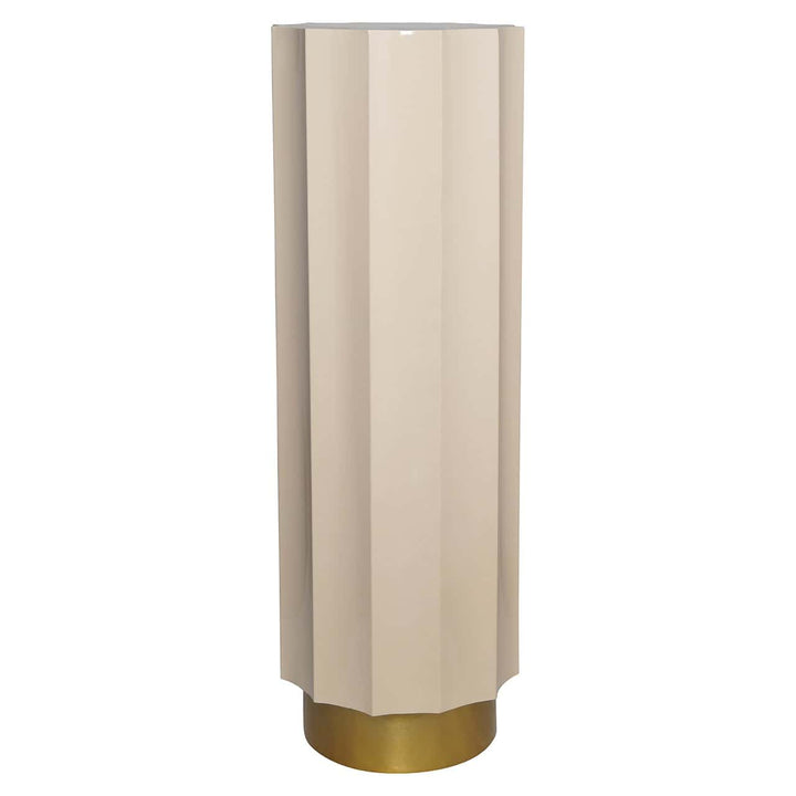 Richmond Interiors Isabelle Gold & Beige Column Side Table