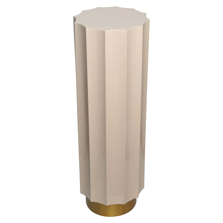 Richmond Interiors Isabelle Gold & Beige Column Side Table