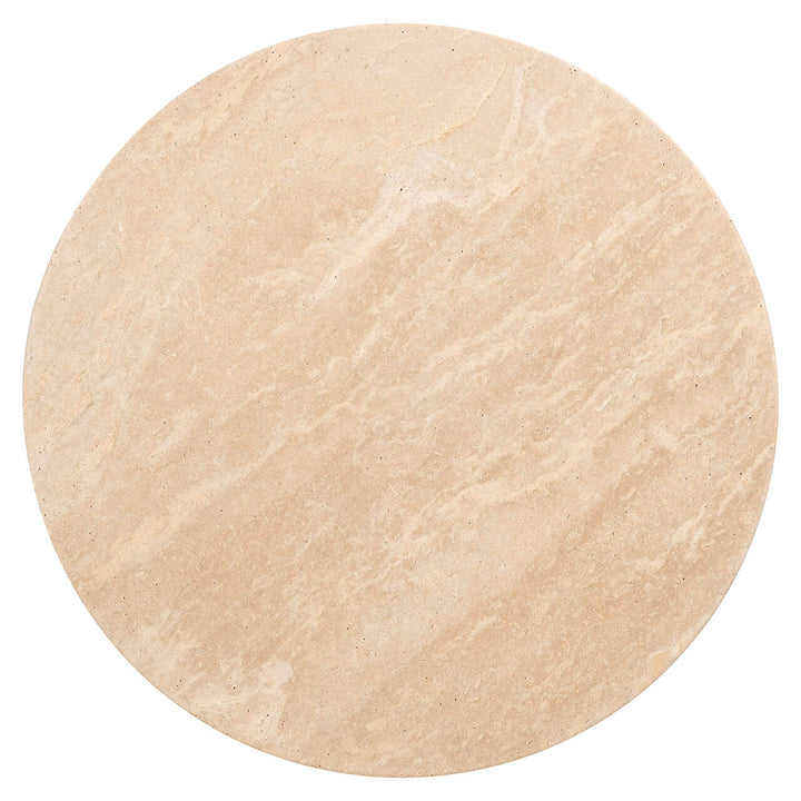 Richmond Interiors Biltmore Italian Travertine Beige Side Table