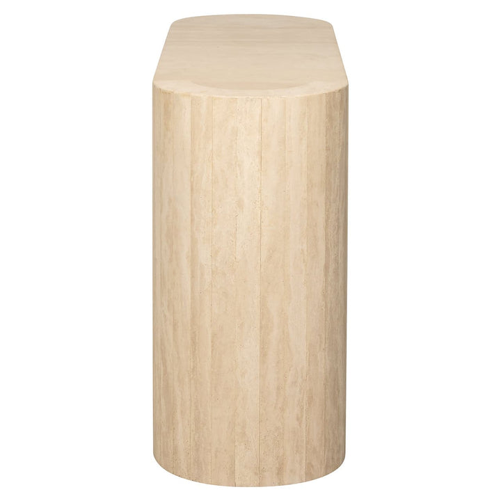 Richmond Interiors Biltmore Italian Travertine Beige Console Table