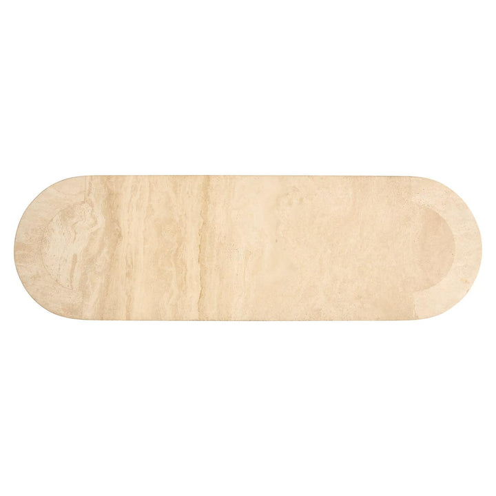 Richmond Interiors Biltmore Italian Travertine Beige Console Table