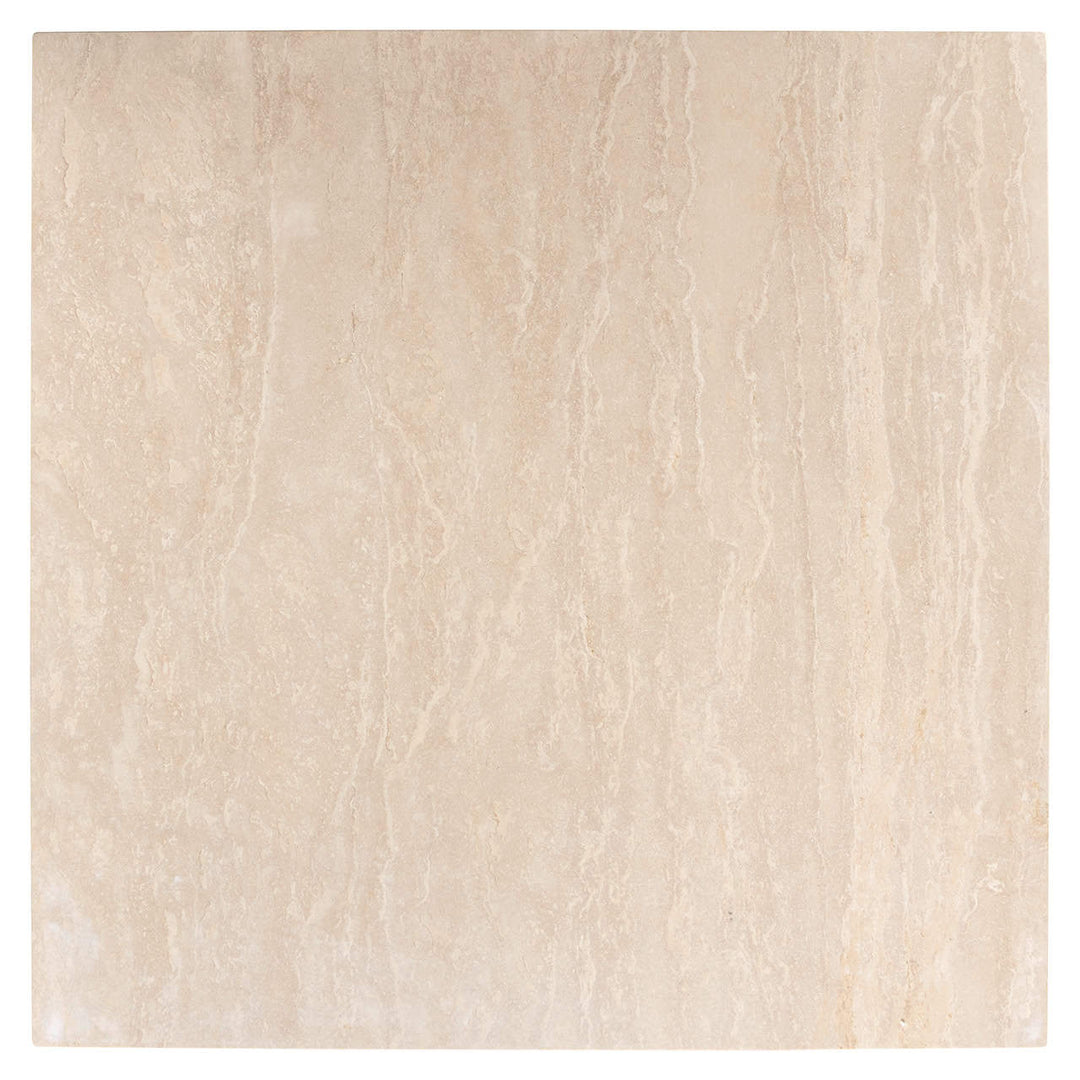 Richmond Interiors Biltmore Italian Travertine Beige Square Coffee Table