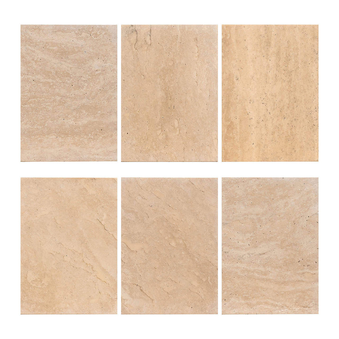 Richmond Interiors Biltmore Italian Travertine Beige Square Coffee Table