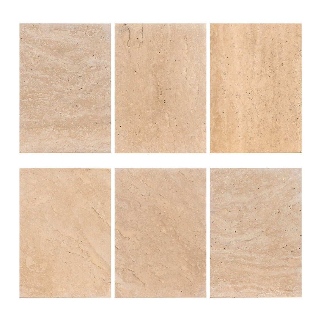 Richmond Interiors Biltmore Italian Beige Travertine Round Coffee Table