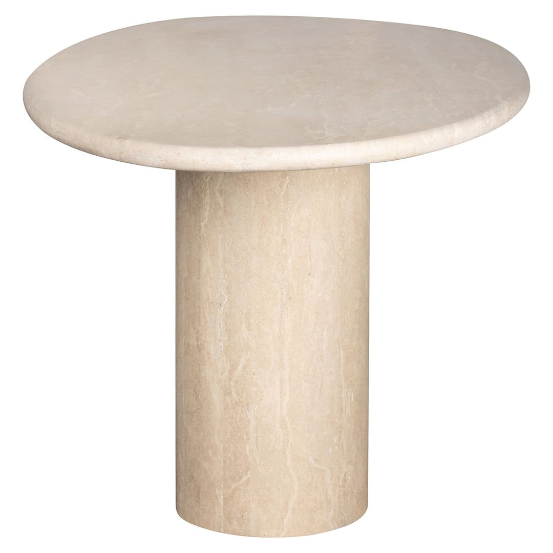 Richmond Interiors Renaissance Italian Travertine Beige Oval Dining Table