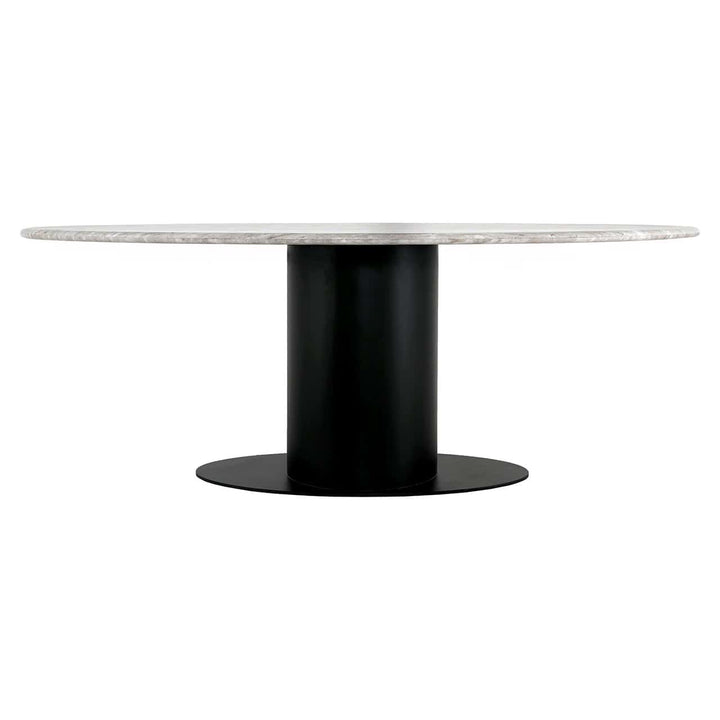 Richmond Interiors Brodman White Marble Dining Table | 6 Seater