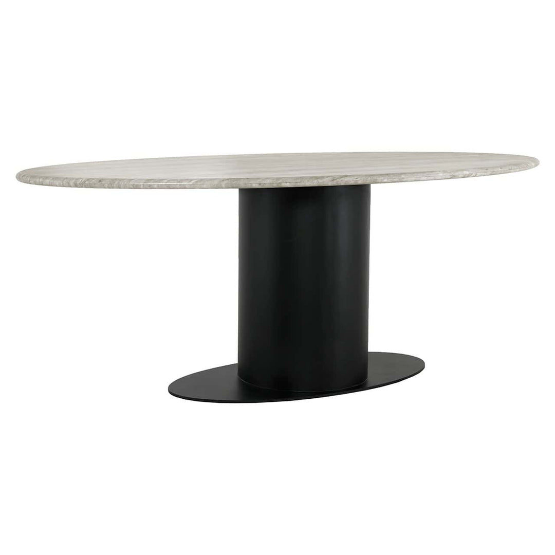 Richmond Interiors Brodman White Marble Dining Table | 6 Seater