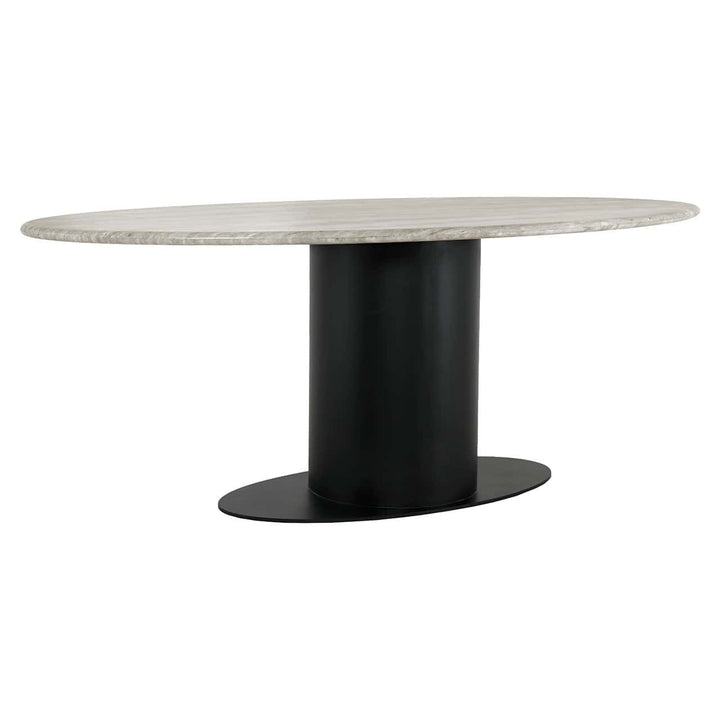 Richmond Interiors Brodman White Marble Dining Table | 6 Seater