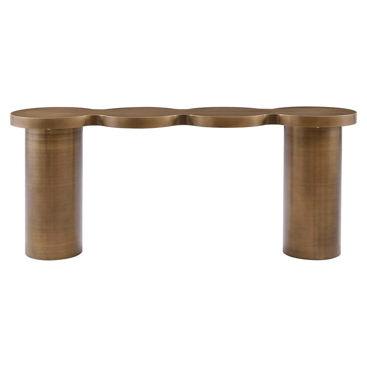 Richmond Interiors Bubba Brushed Gold Console Table