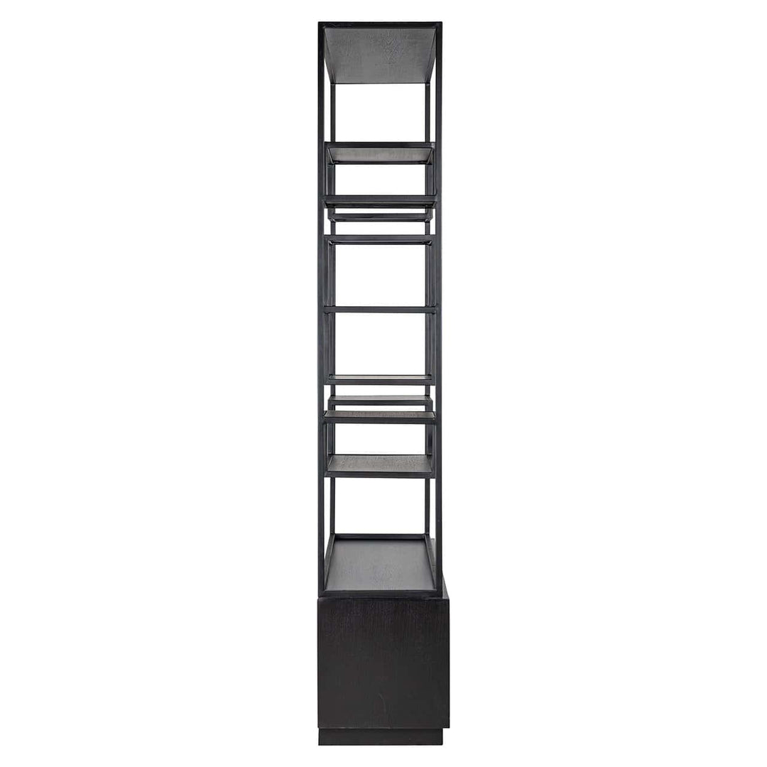 Richmond Interiors Bonvoy Black Oak Wood Display Unit