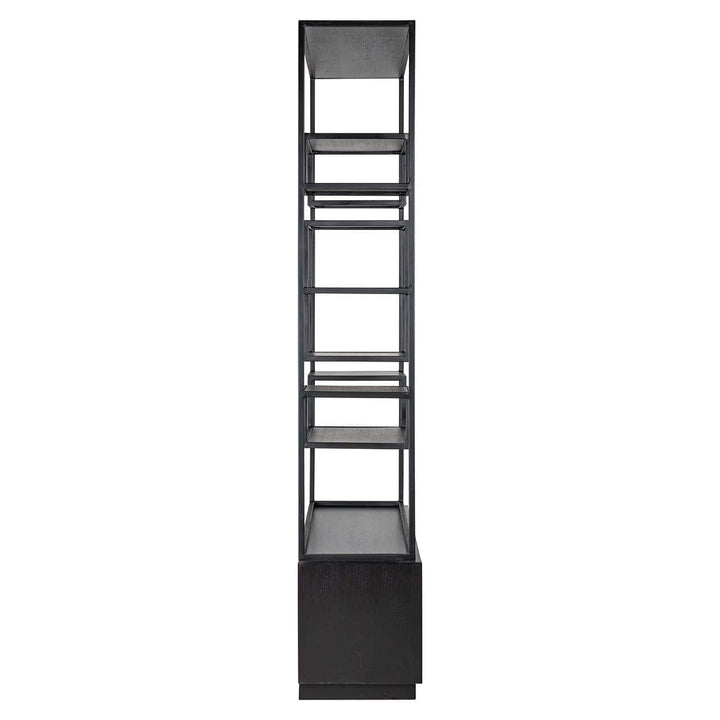 Richmond Interiors Bonvoy Black Oak Wood Display Unit