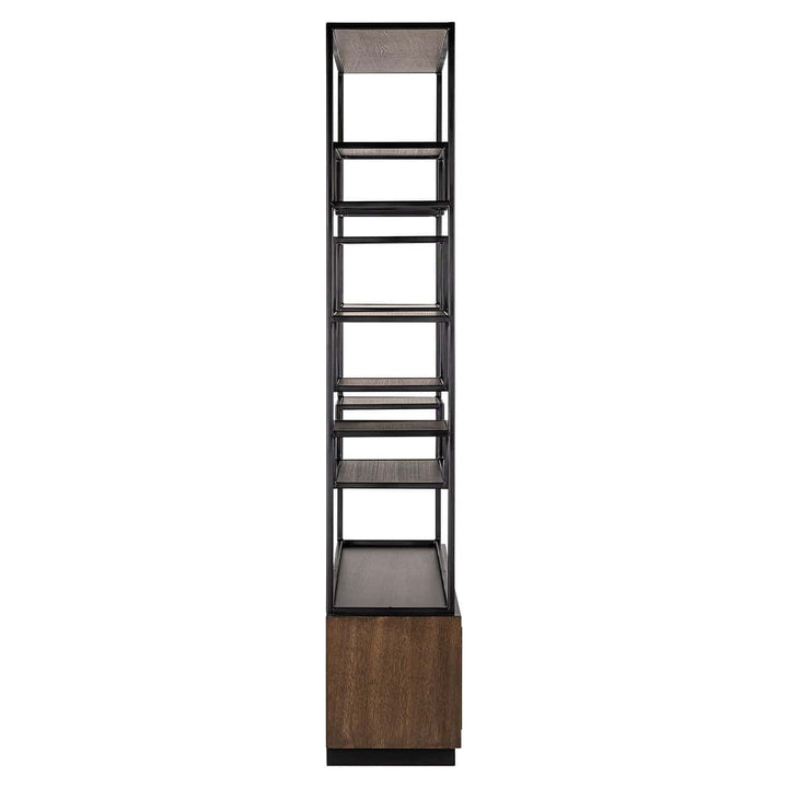 Richmond Interiors Bonvoy Walnut Brown Oak Wood Display Unit