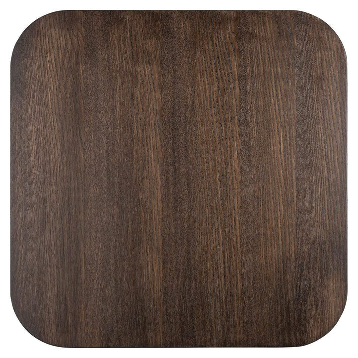 Richmond Interiors Bonvoy Black & Walnut Brown Oak Wood Square Coffee Table