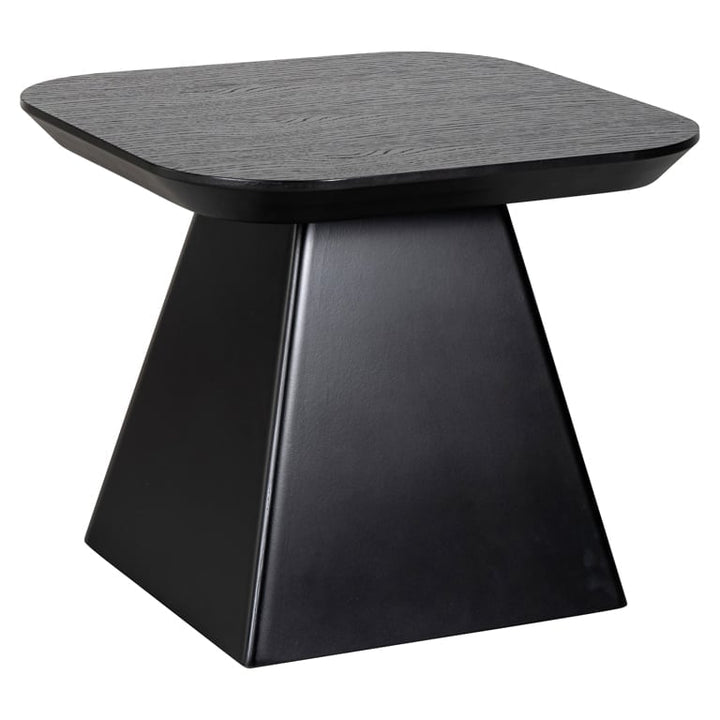 Richmond Interiors Bonvoy Black Oak Wood Square Side Table