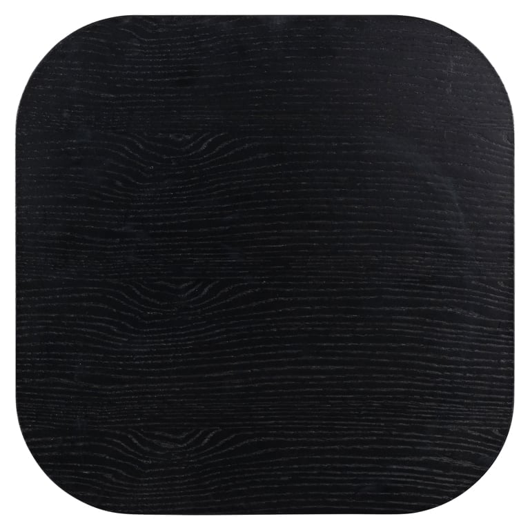 Richmond Interiors Bonvoy Black Oak Wood Square Side Table