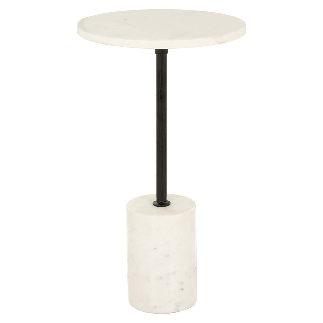Richmond Interiors Misty Cream Marble Round Side Table