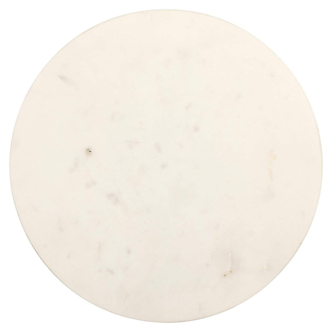 Richmond Interiors Misty Cream Marble Round Side Table