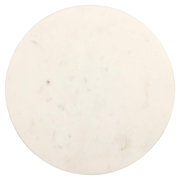 Richmond Interiors Misty Cream Marble Round Side Table