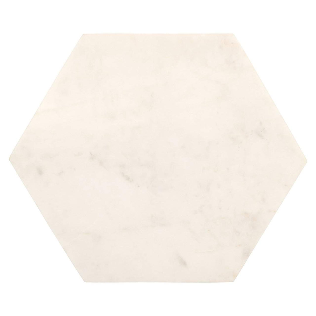 Richmond Interiors Misty Cream Marble Round Side Table