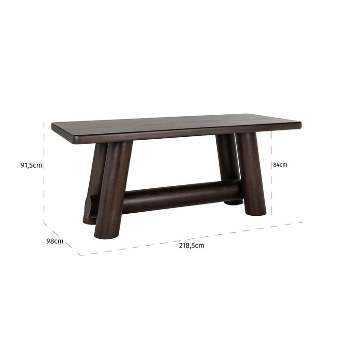 Richmond Interiors Menara Walnut Brown Acacia Wood Counter Table