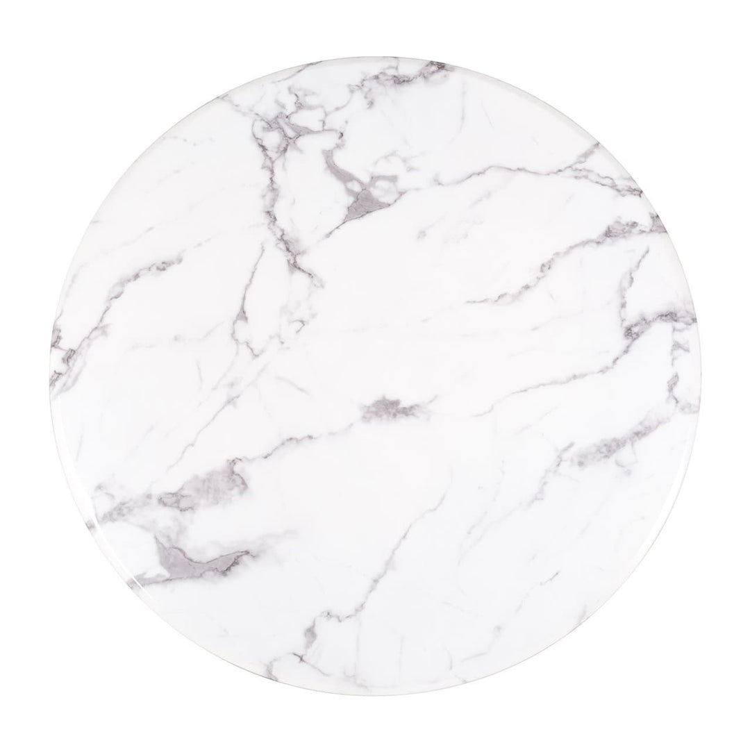 Richmond Interiors Degas White Marble Round Dining Table